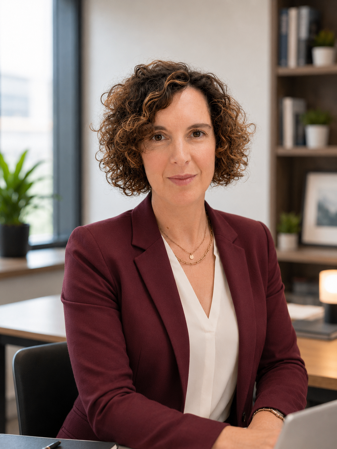Portrait d'Elise Debord dans son bureau