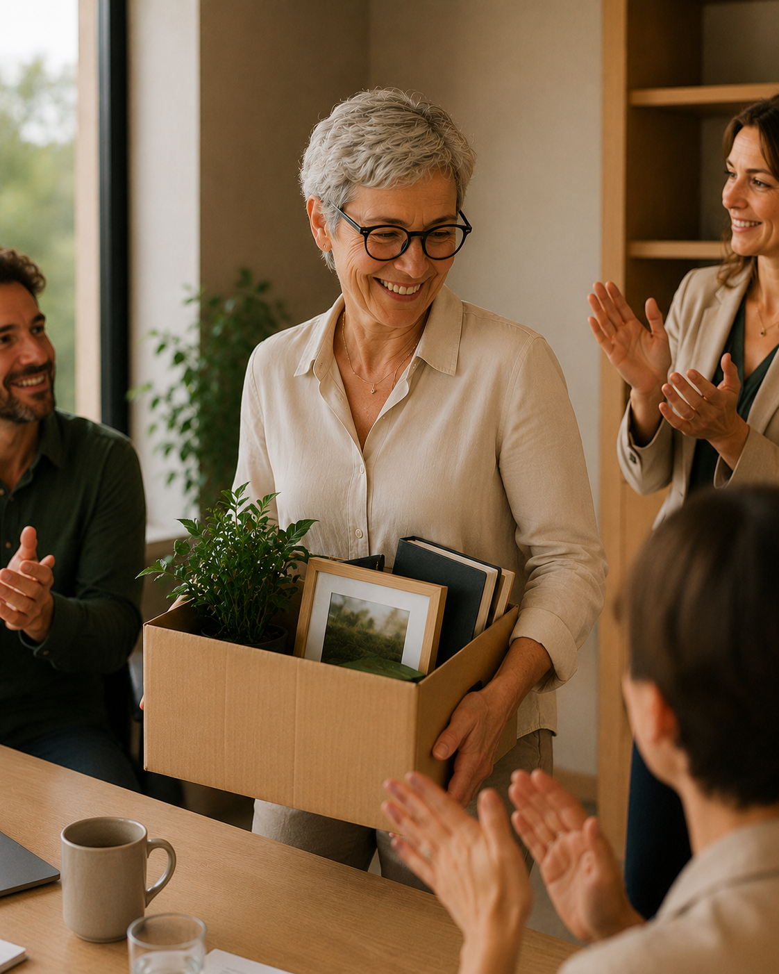 Préparer activement sa retraite — personne sereine dans une projection positive de l'avenir, transition de vie et équilibre